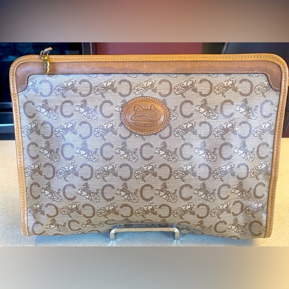 Celine Brown and Tan Clutch - Picture 1 of 10